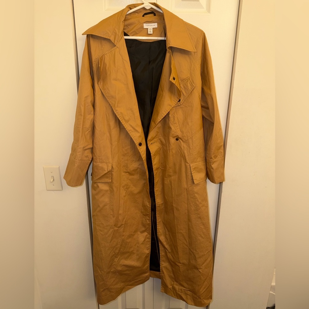 Topshop Mustard Tan Trench Coat